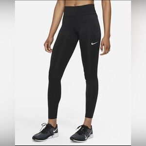 Nike Womens Dri-Fit Mid Rise Black Running Tights - Size Small (NWT)